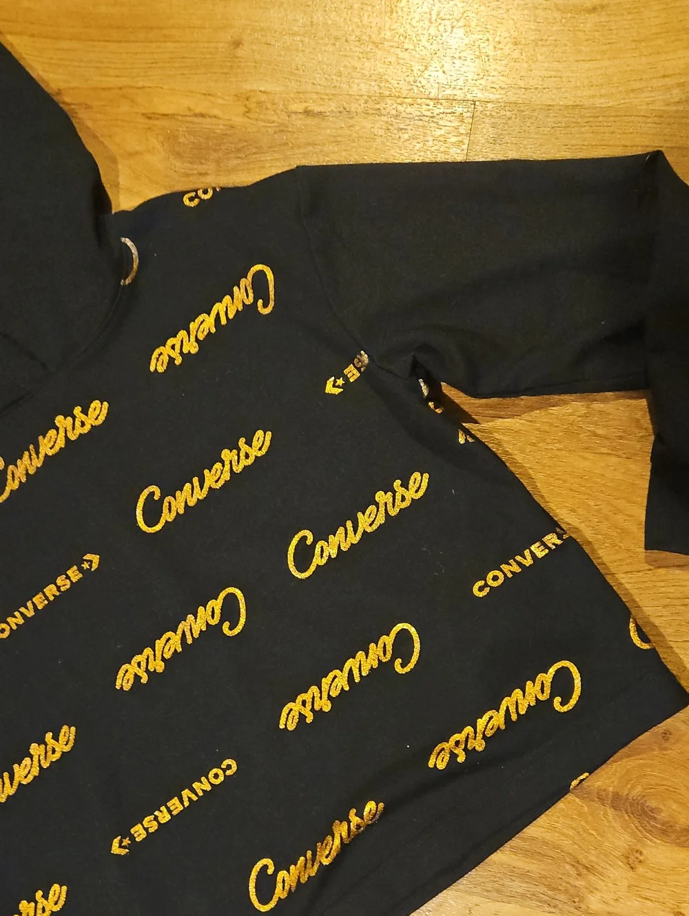 Girls Converse Black Hoodie Size Medium
